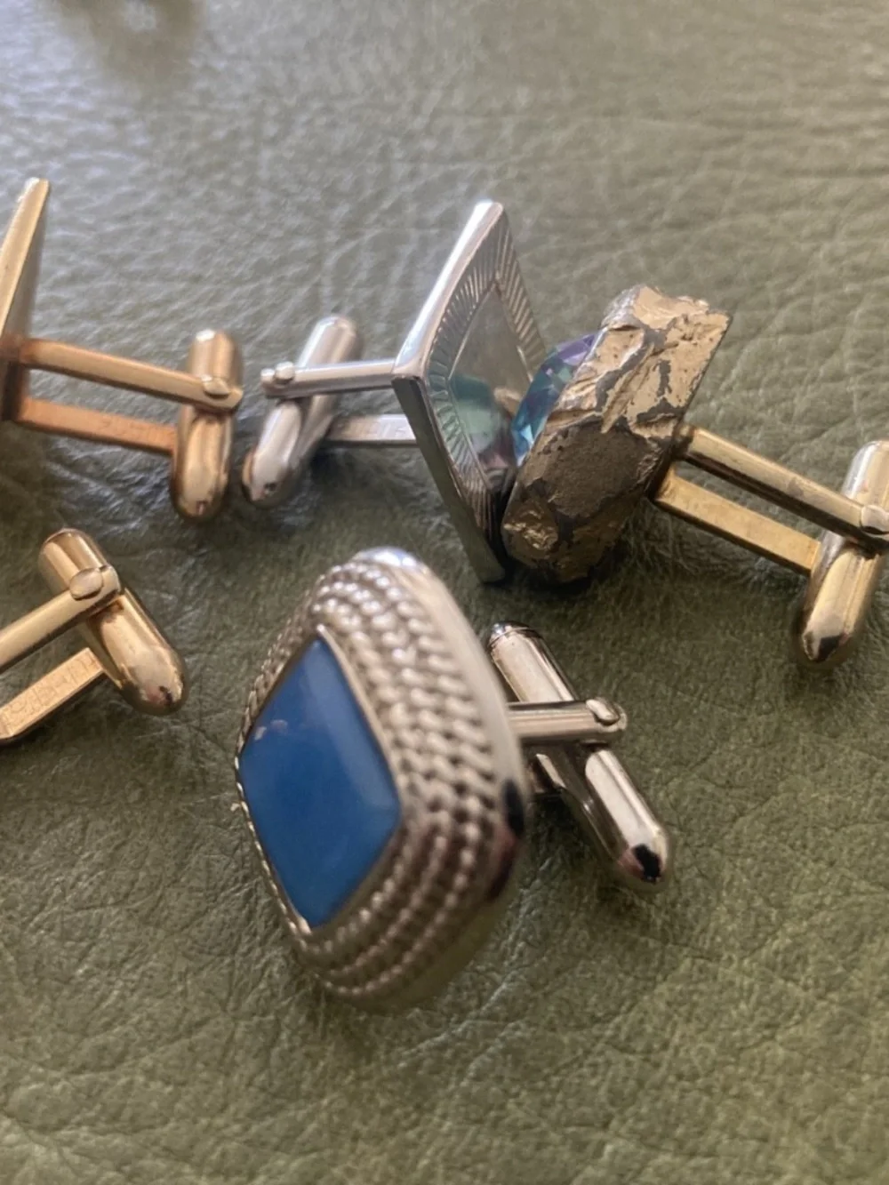 Vintage Swank Mid-Century Cufflink Singles Lot of 5 Mixed Designs